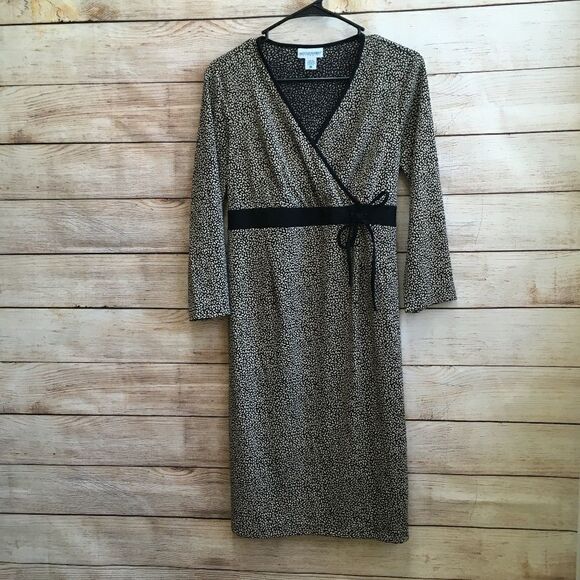 MOTHERHOOD MATERNITY DRESS IN BLACK AND CREAM PRINT‎ - Picture 1 of 6